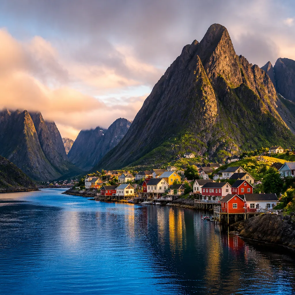 Steile Felswände und tiefblaues Wasser im norwegischen Fjord der Region Vestlandet